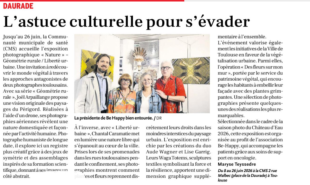 Article « L&rsquo;astuce culturelle pour s&rsquo;évader » – La Dépêche du Midi